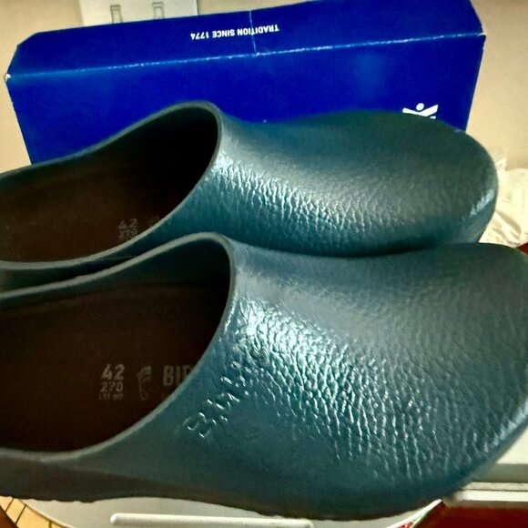 Birkenstock Super-Birki Sandals Clogs Navy Blue Mens Sz EUR 42 NEW,w/o T, W/Box - Picture 2 of 6